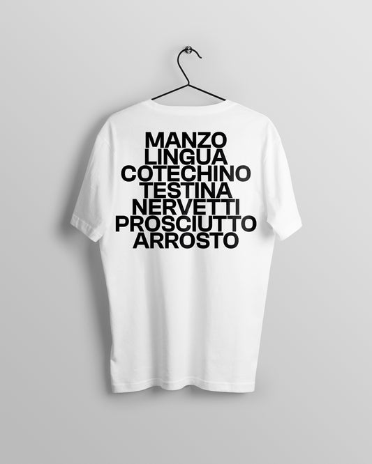 T-shirt bianca bollito misto